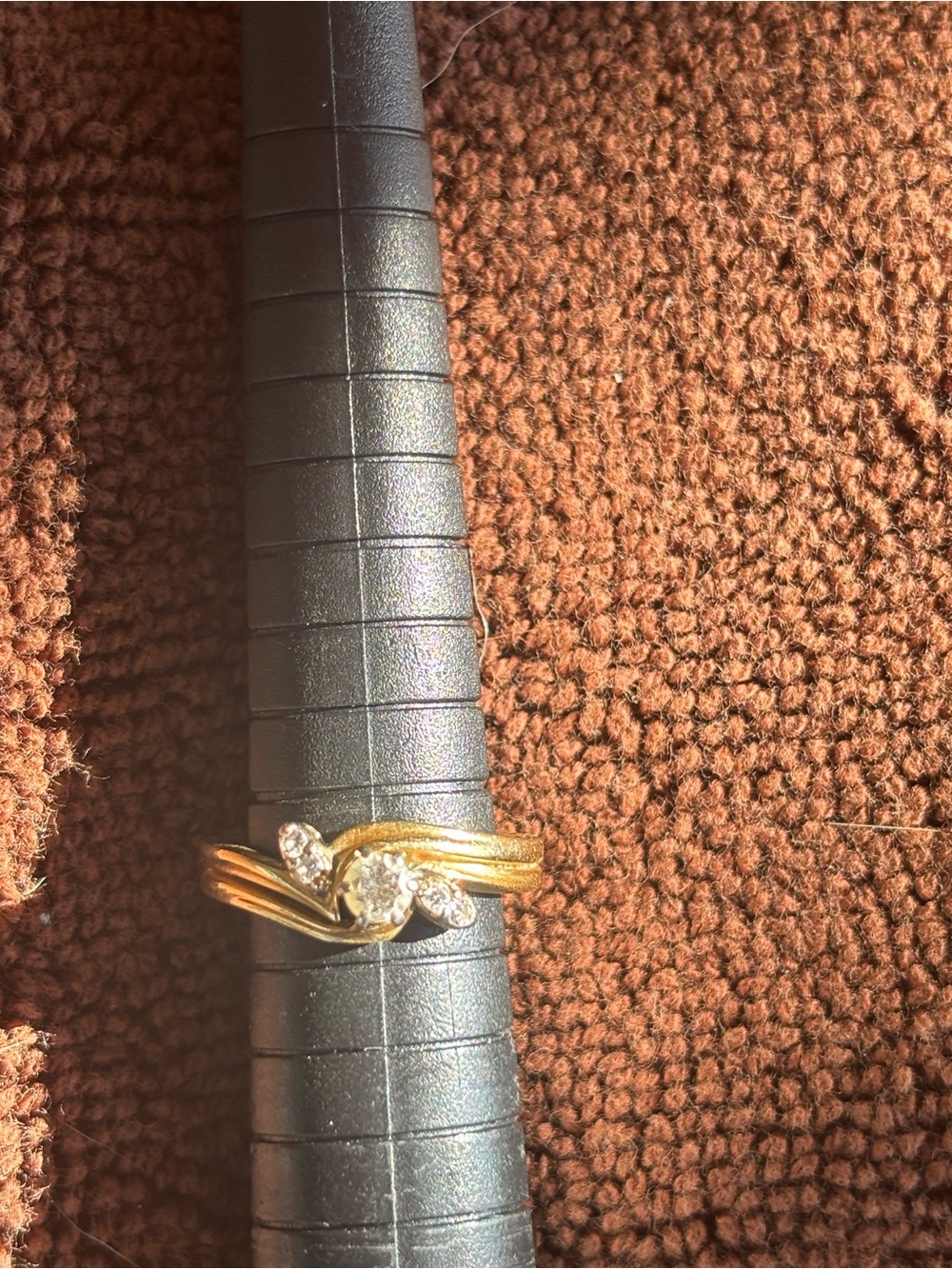 Vintage Zales 14K Solid Yellow Gold Diamond Ring 0.25 CT - 3.72g - Size 5 3/4